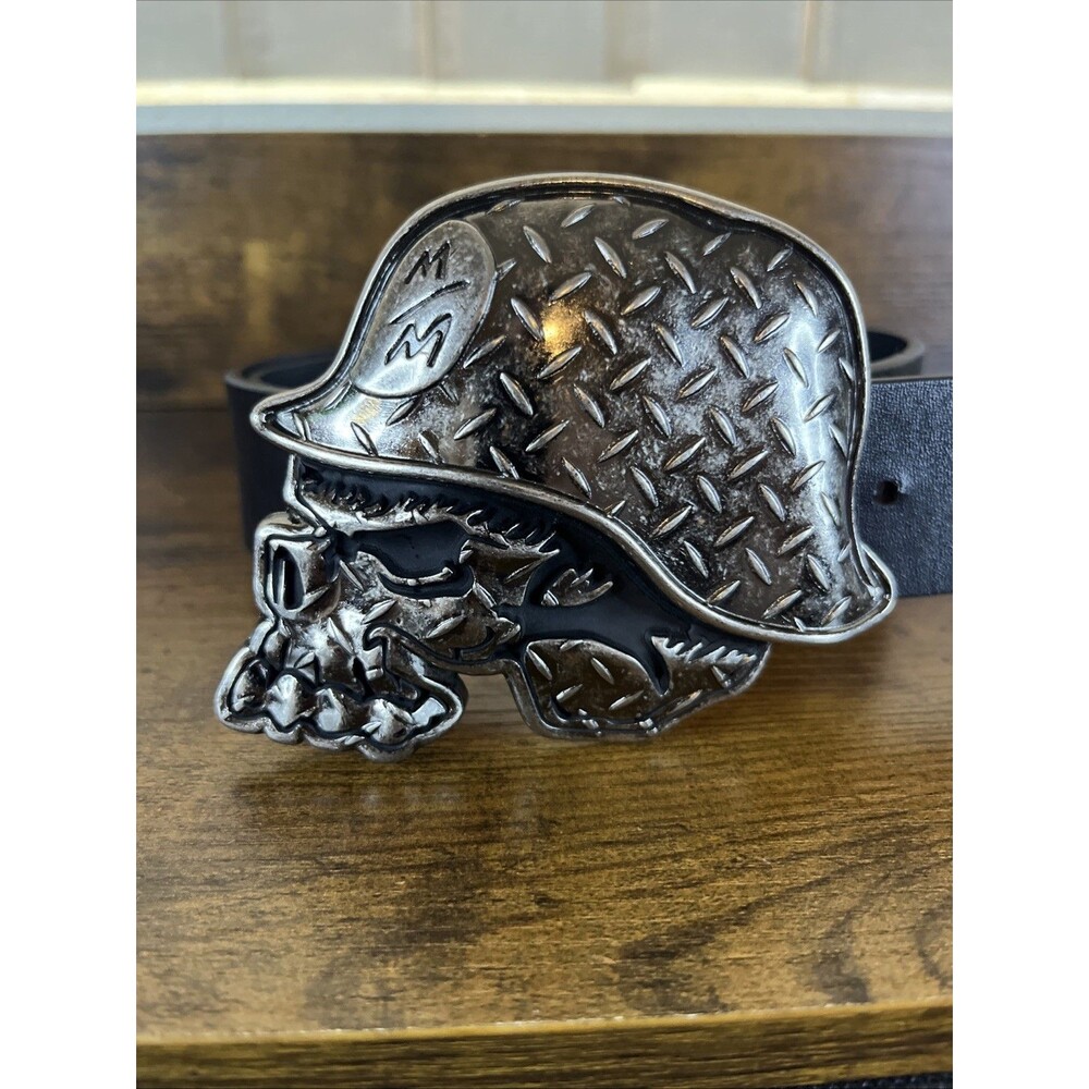 Metal Mulisha Official Military Skull Black Belt Buckle